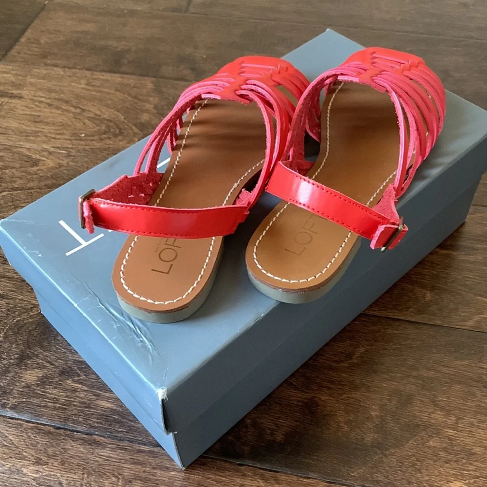 NIB LOFT Red Huaracha Slingback Sandals Size 6.5